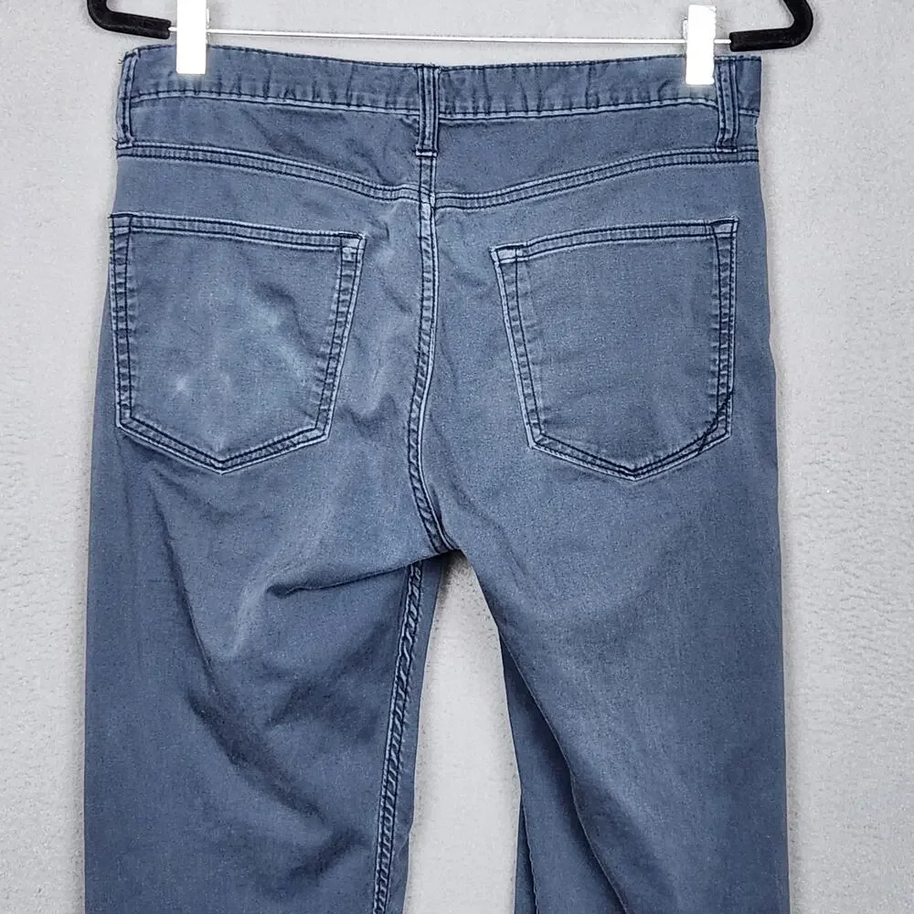 BANANA REPUBLIC Pants Mens 30x32 Blue Berry Sueded Straight 5 Pocket Twill Chino
